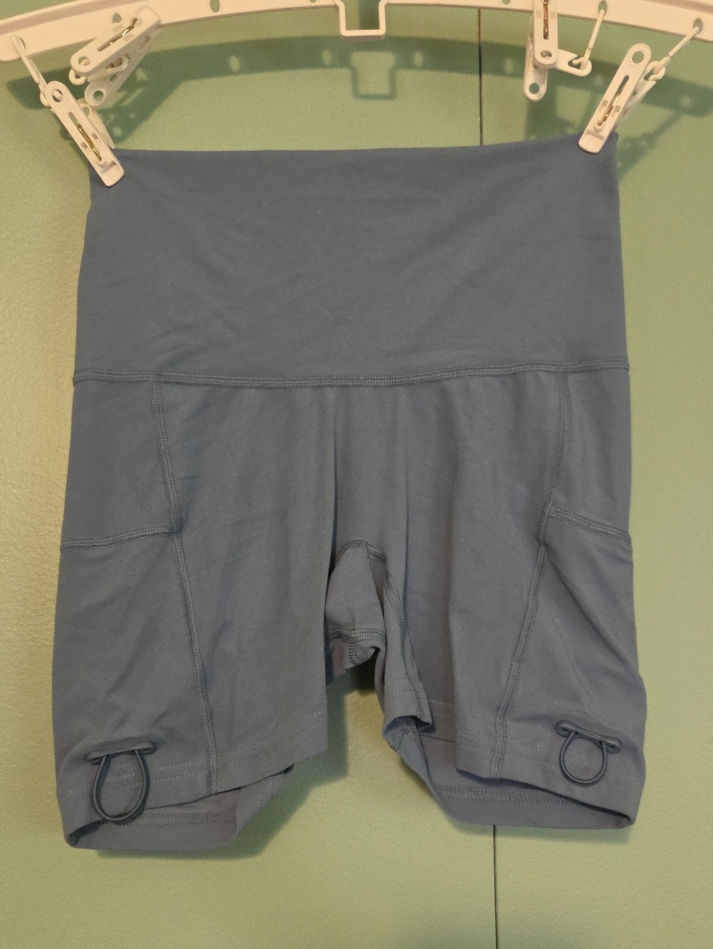 Gymshark High-Waist Biker Active Shorts Light Blue Size Xs